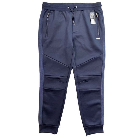 Sean John Jogger Track Pant Faux Suede Panel Night Sky Navy Blue L NWT - Picture 1 of 7